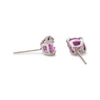 CATHY WATERMAN, PINK SAPPHIRE AND DIAMOND EARRINGS