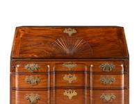 A Chippendale Style Mahogany Block-Front Claw and Ball Foot Slant-Front Desk
