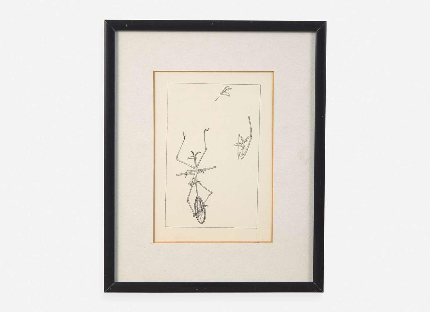 [Children's & Illustrated] (Gorey, Edward): Original Ink Study for "The Broken Spoke"
