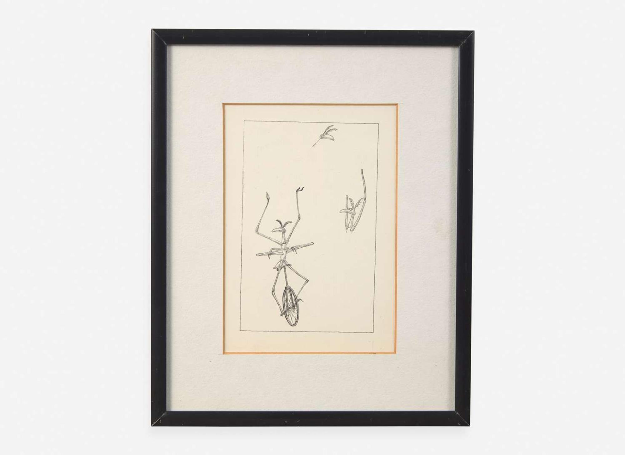 [Children's & Illustrated] (Gorey, Edward): Original Ink Study for "The Broken Spoke"