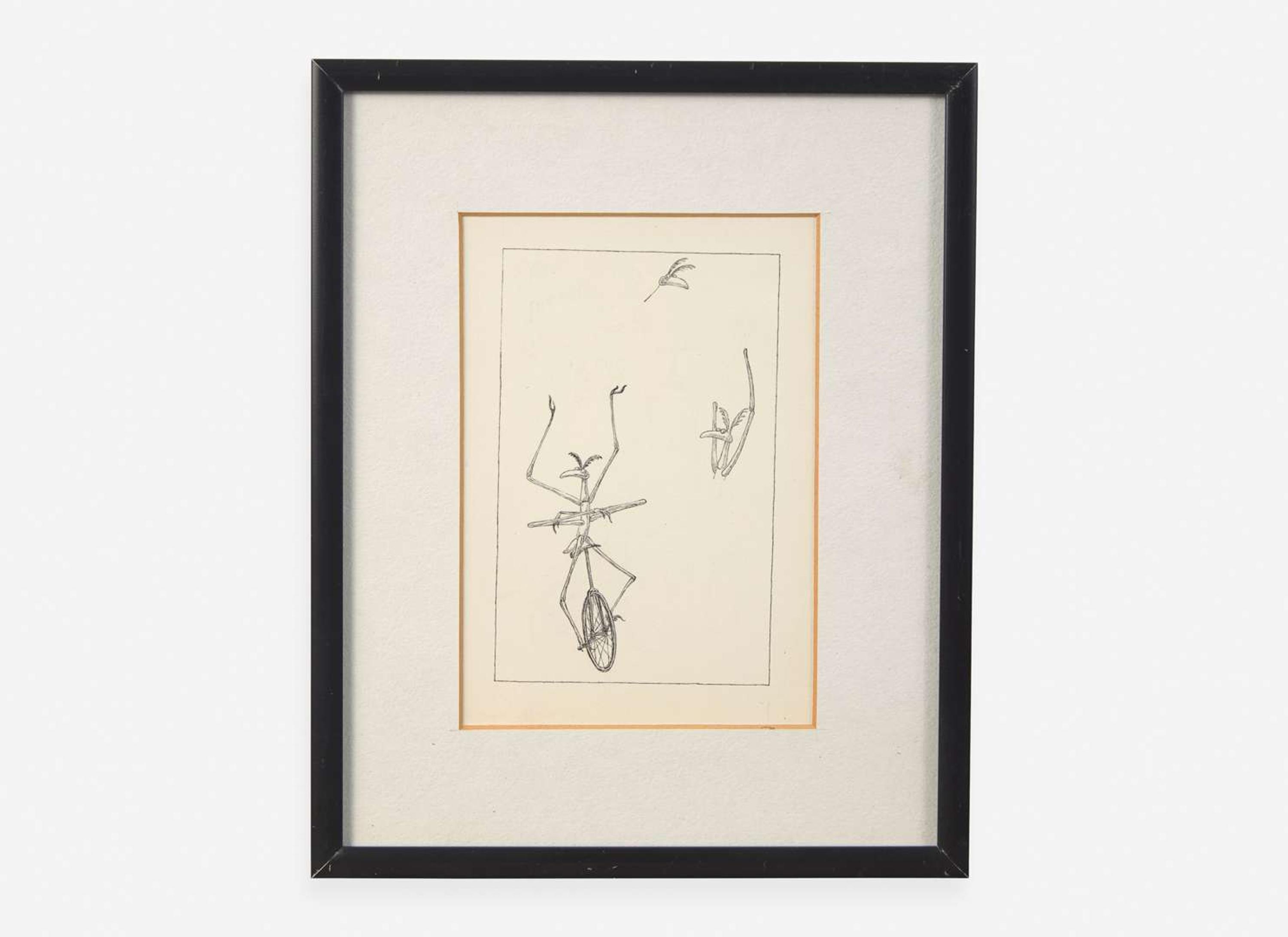 [Children's & Illustrated] (Gorey, Edward): Original Ink Study for "The Broken Spoke"