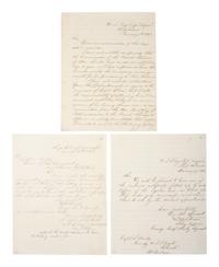 [CIVIL WAR]. A group of documents related to the Gulf Blockading Squadron, including 2 letters signed by William W. McKean (1800-1865) as Flag Officer, US Flag Ship Niagara .