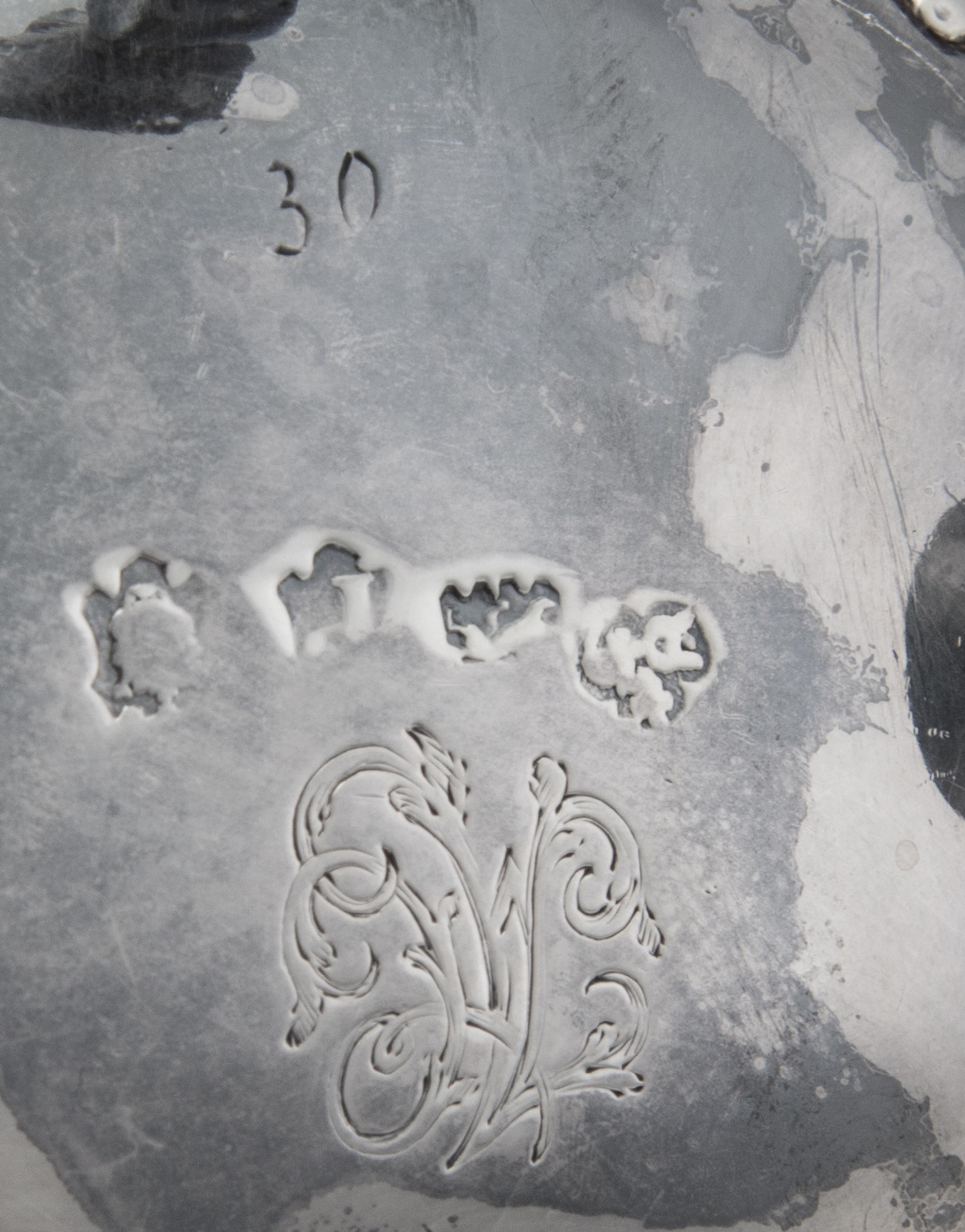 A Set of Four George II Silver Salt Cellars, David Hennell, London, 1750, each having an undulating gadroon rim, the bodies worked with
