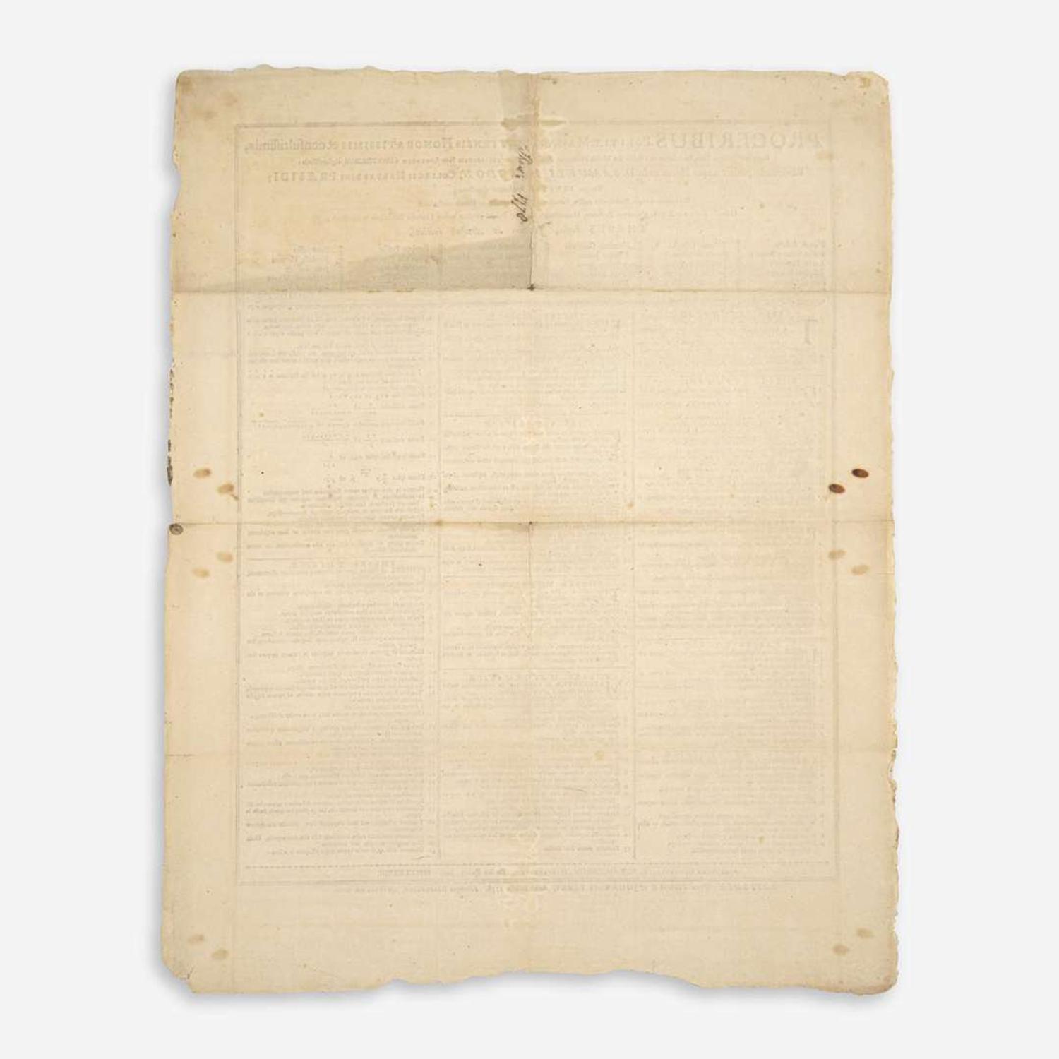 [Americana] [Harvard College] Group of 3 Harvard College Graduation Theses Broadsides
