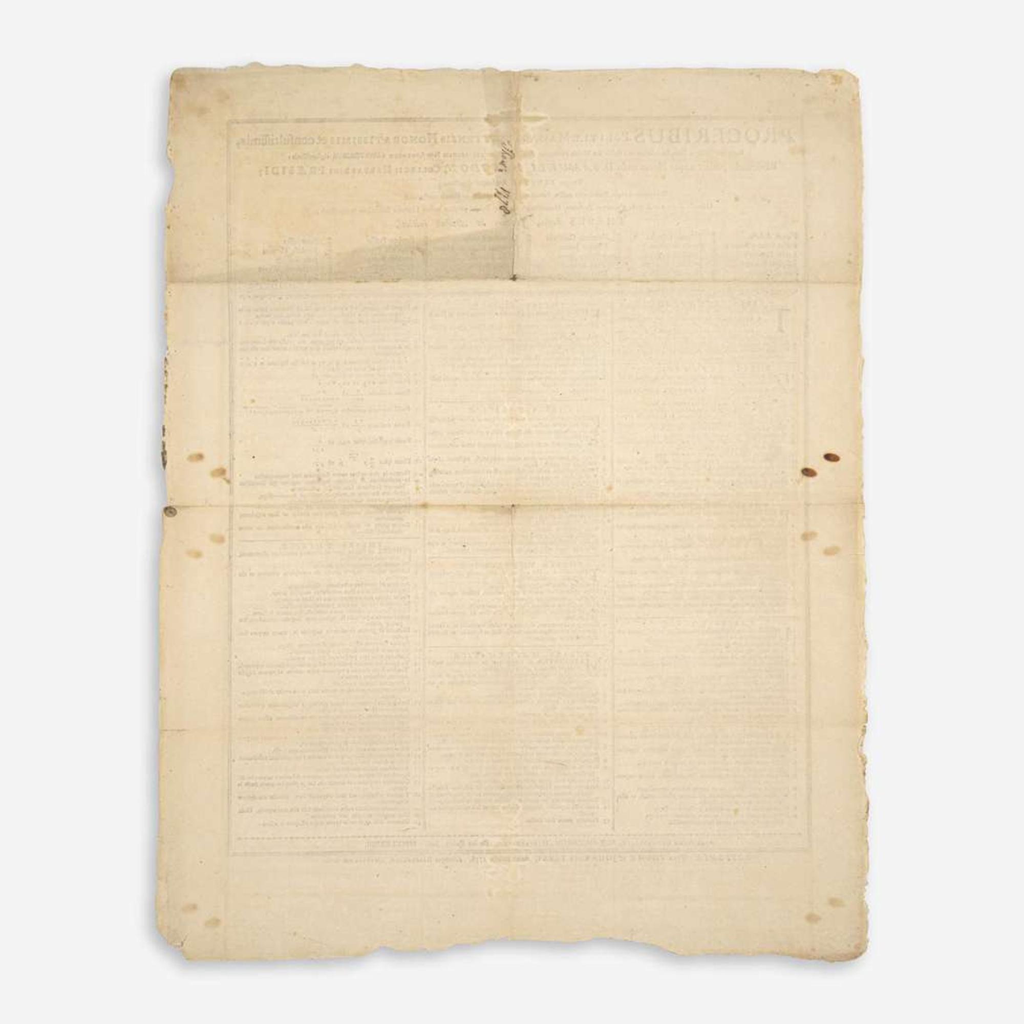 [Americana] [Harvard College] Group of 3 Harvard College Graduation Theses Broadsides