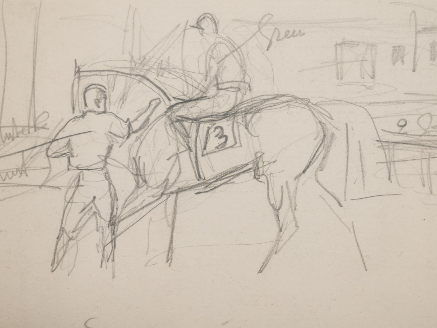Study with Horse, Groom, and Jockey