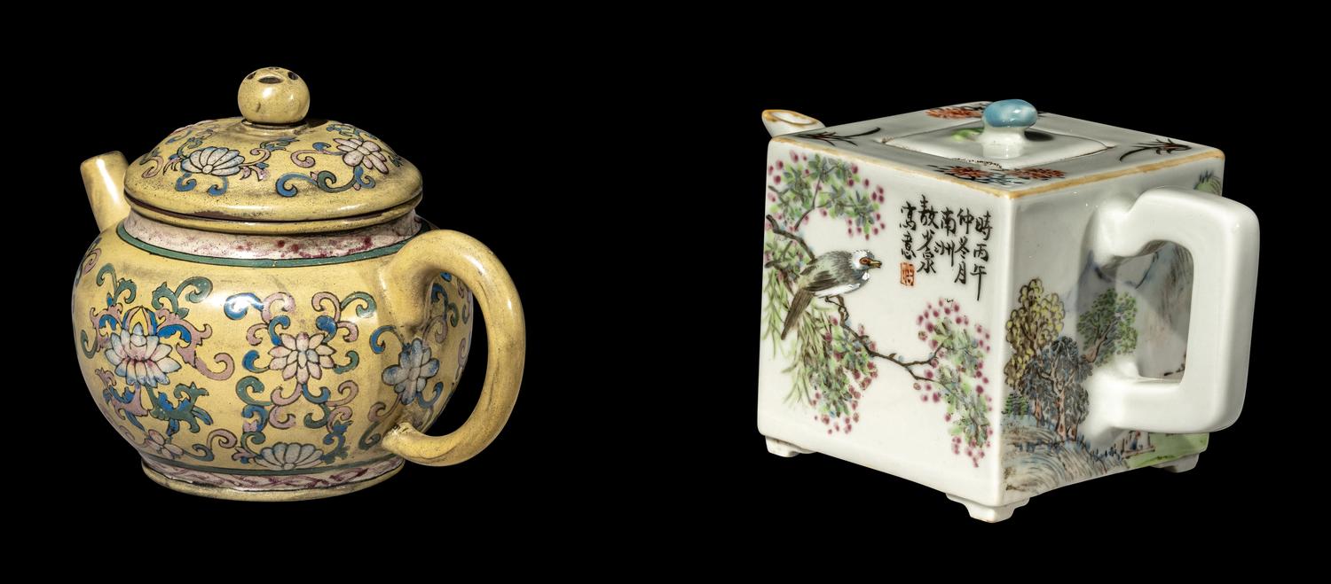 Two Chinese Ceramic Teapots