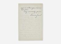 [Psychology] Freud, Sigmund: Autograph Letter, signed