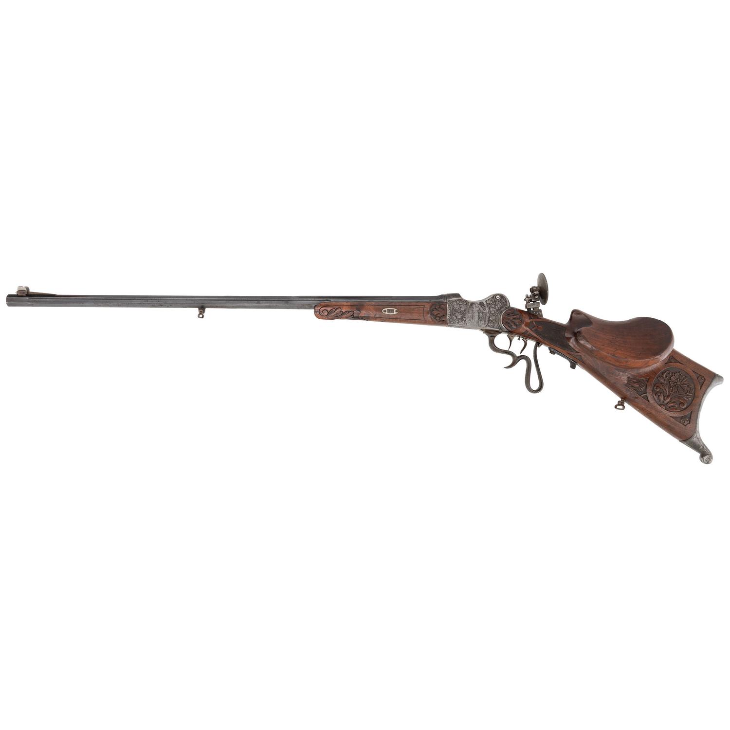 **Highly Embellished Schuetzen Rifle by Jos. Ofenstein of Aschaffenburg
