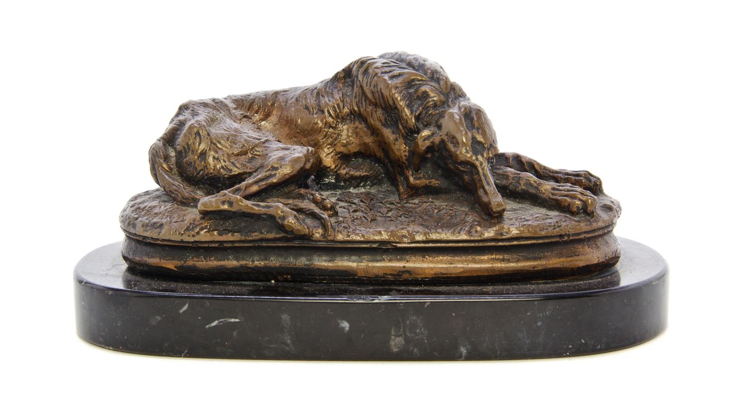 A French Bronze Animalier Figure, Paul Gayrard (1807-1855), Width 6 inches.