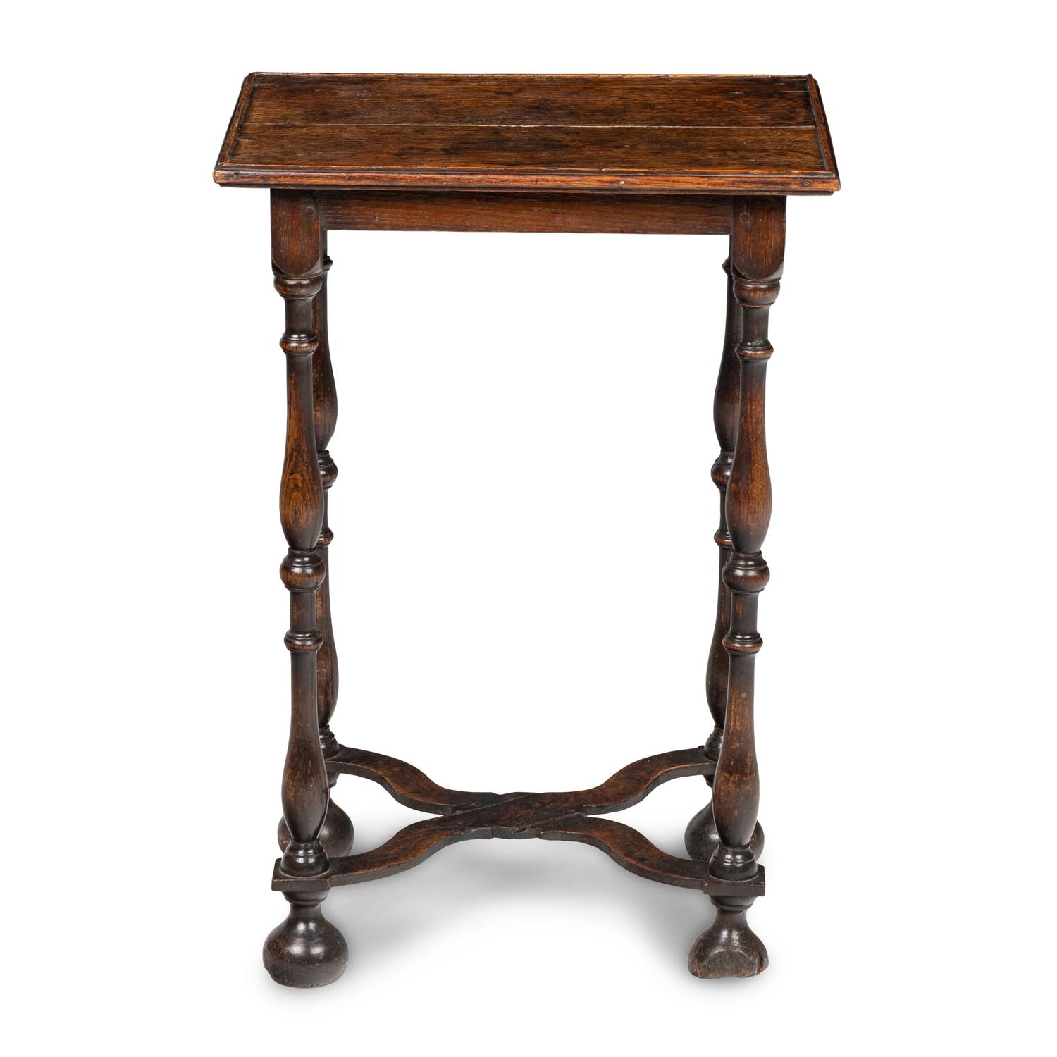 A William and Mary Oak End Table