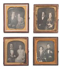 [EARLY PHOTOGRAPHY]. 19 sixth plate daguerreotypes of couples.