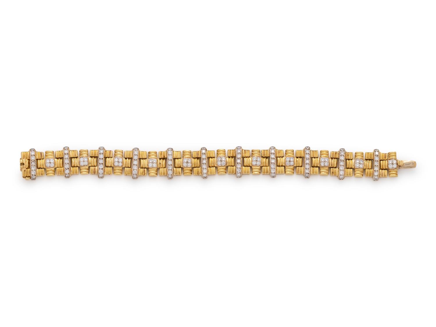 YELLOW GOLD AND DIAMOND BRACELET