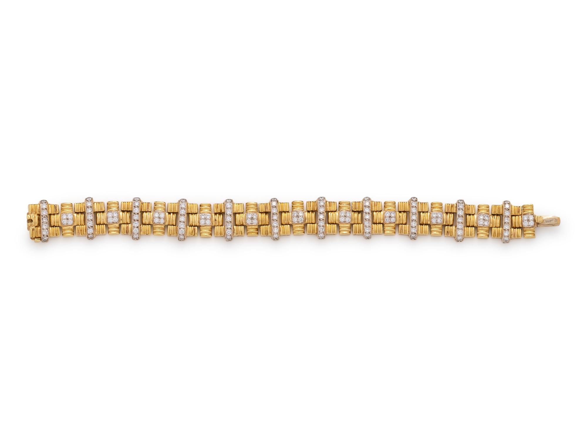 YELLOW GOLD AND DIAMOND BRACELET