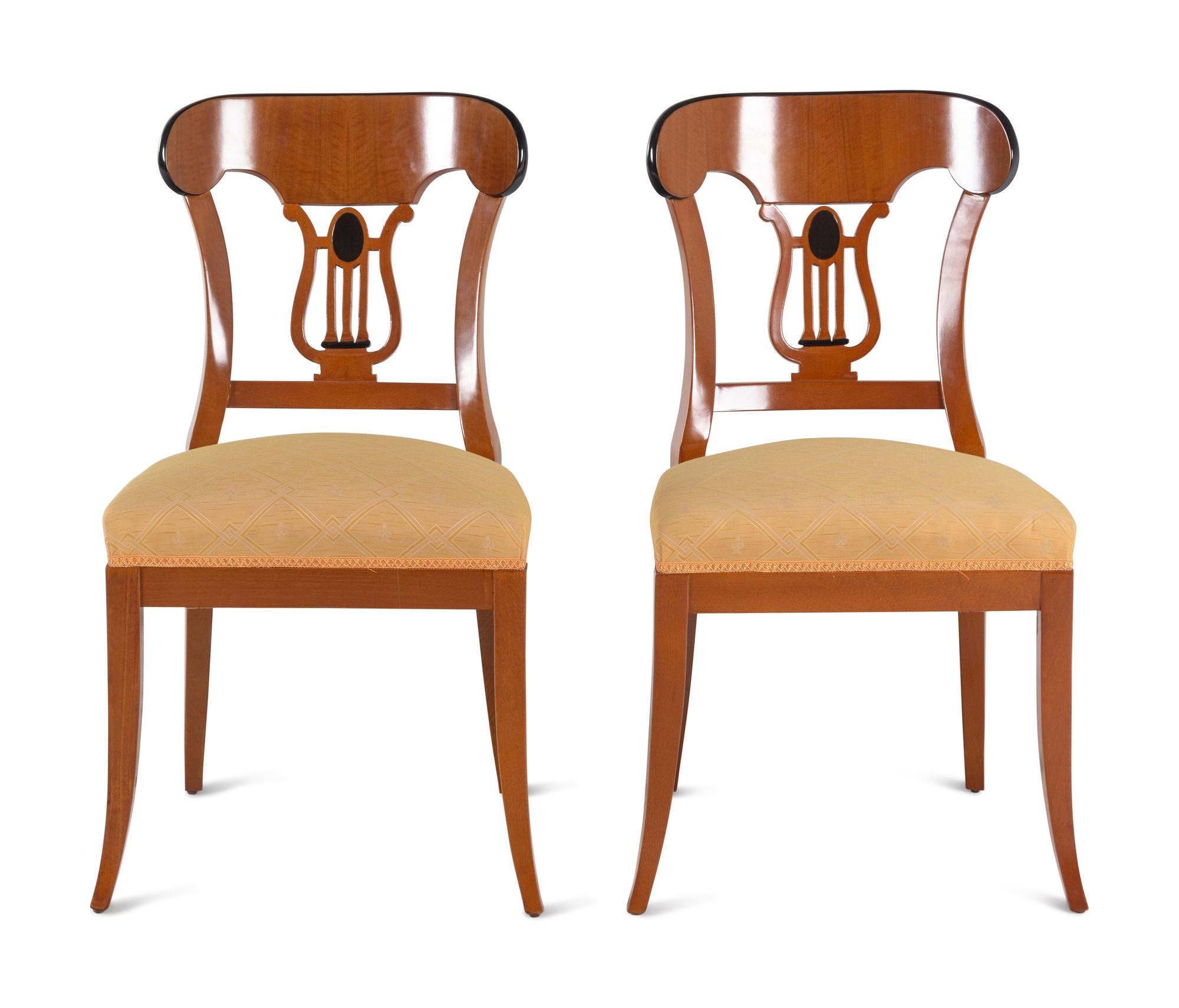 A Pair of Biedermeier Style Side Chairs