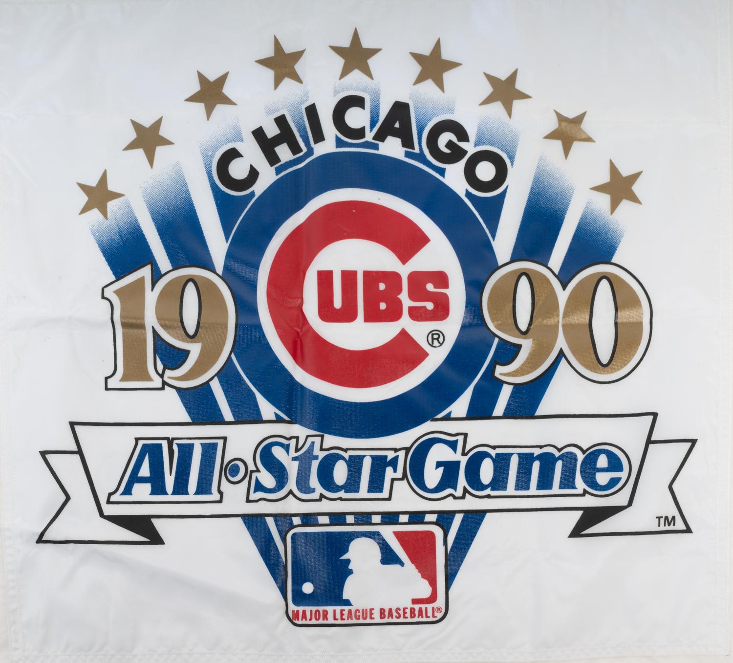 An Authentic 1990 Major League Baseball All-Star Game Wrigley Field Stadium Flag,