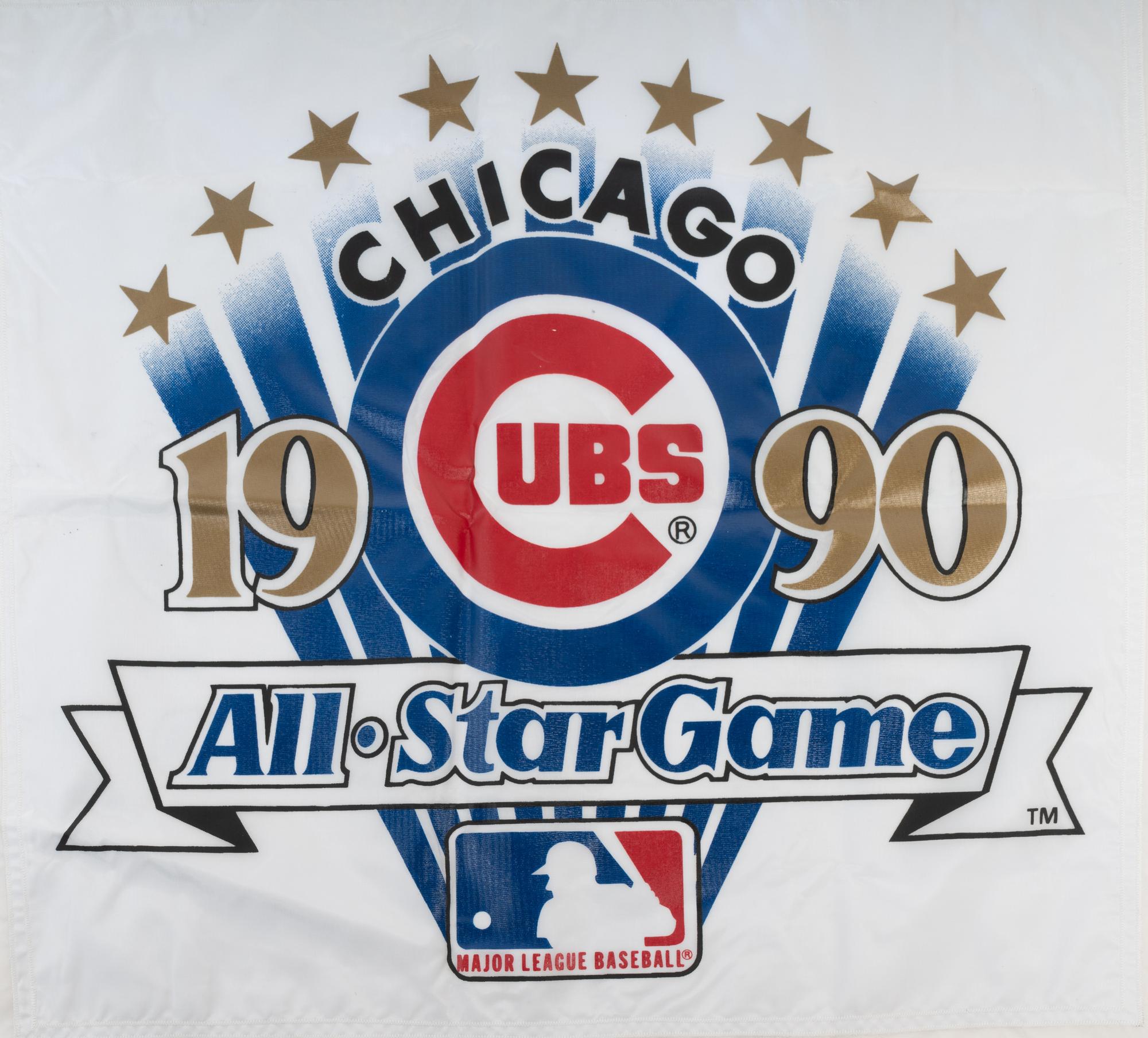 An Authentic 1990 Major League Baseball All-Star Game Wrigley Field Stadium Flag,