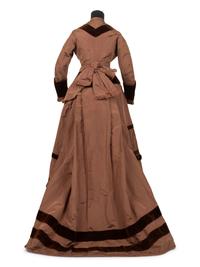 Silk Faille and Velvet Two-Piece Dress, 1878