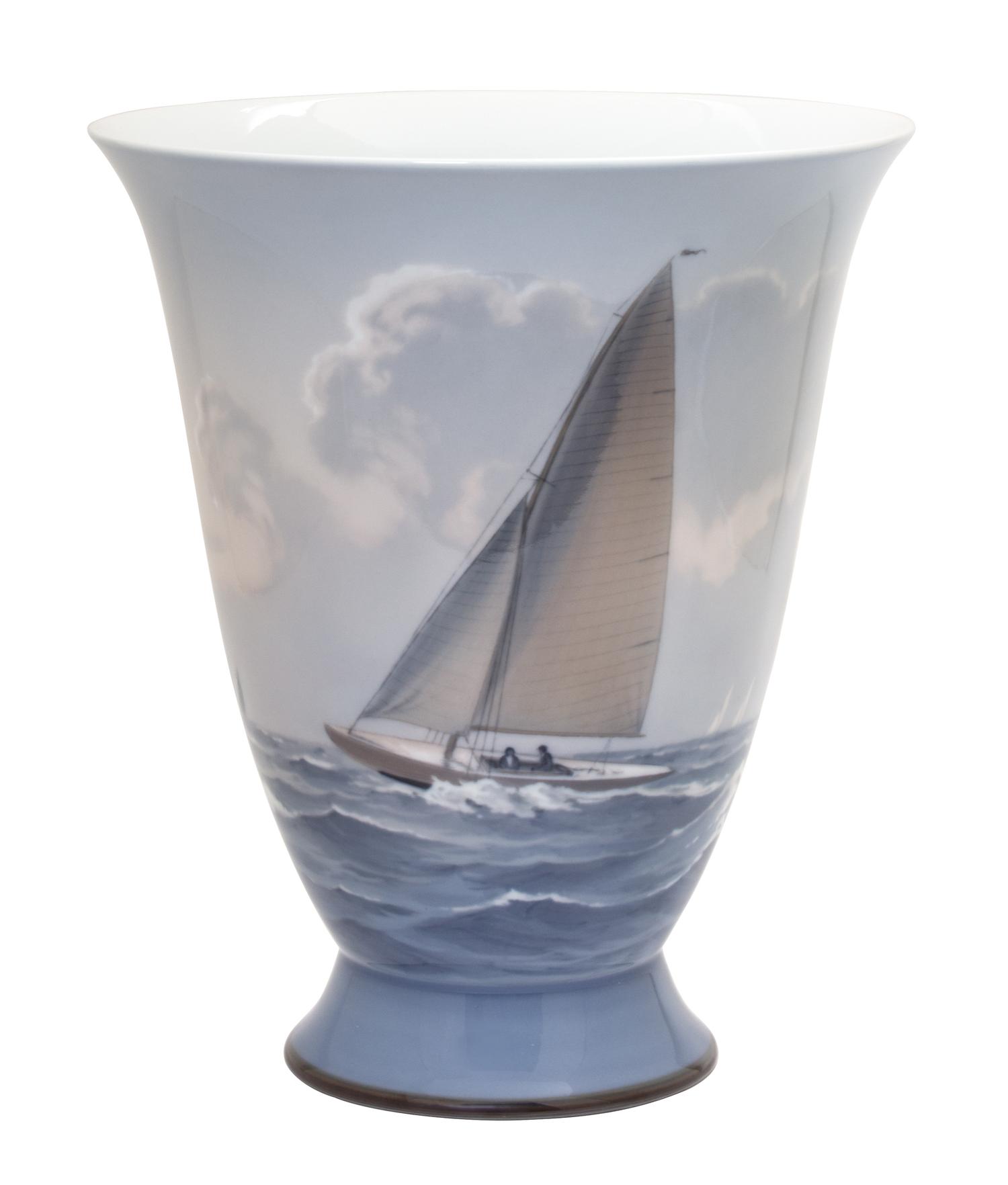 A Bing & Grondahl Porcelain Vase Height 11 x width 9 x depth 9 inches. — 20TH CENTURY