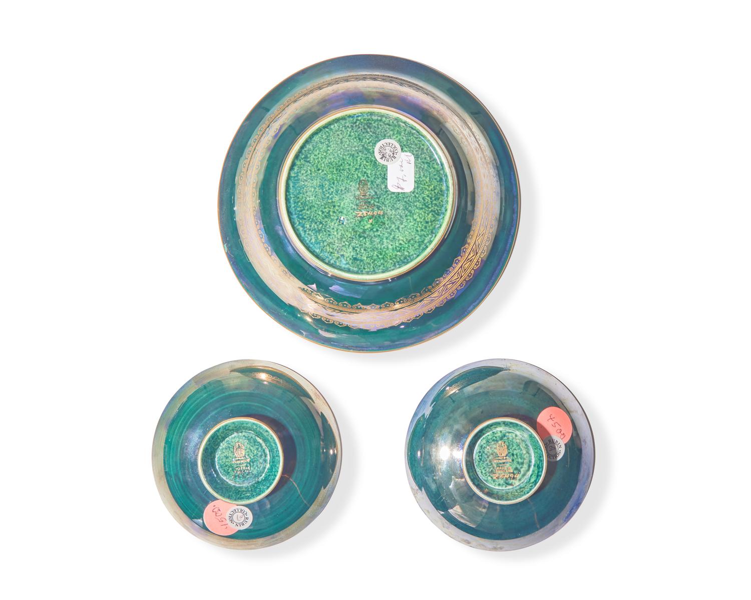 A Group of Five Wedgwood Lustreware Table Articles