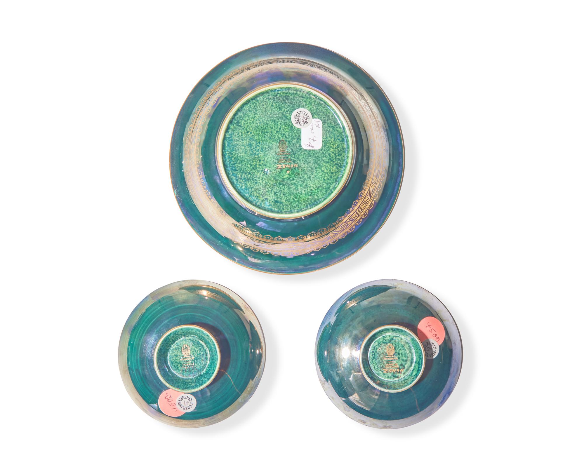 A Group of Five Wedgwood Lustreware Table Articles