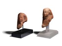 Two Egyptian Terracotta Sphinxes