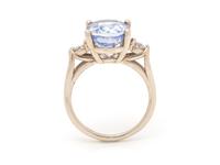 TANZANITE AND DIAMOND RING