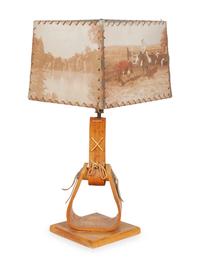 Pair of Western Style Stirrup Table Lamps