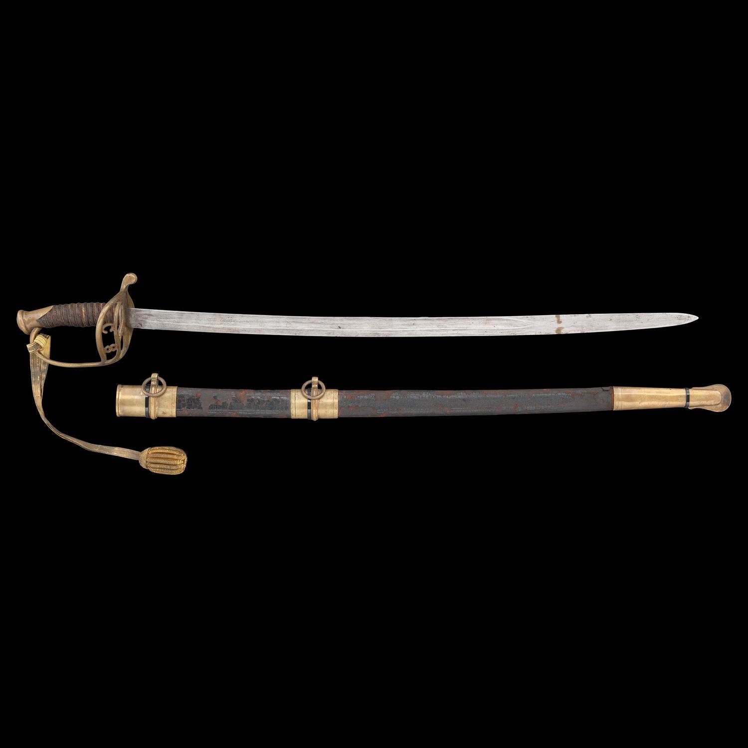 Thomas Leech & Company Floating CS Staff & Field Officers Sword with Replacement Scabbard