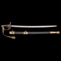 Thomas Leech & Company Floating CS Staff & Field Officers Sword with Replacement Scabbard