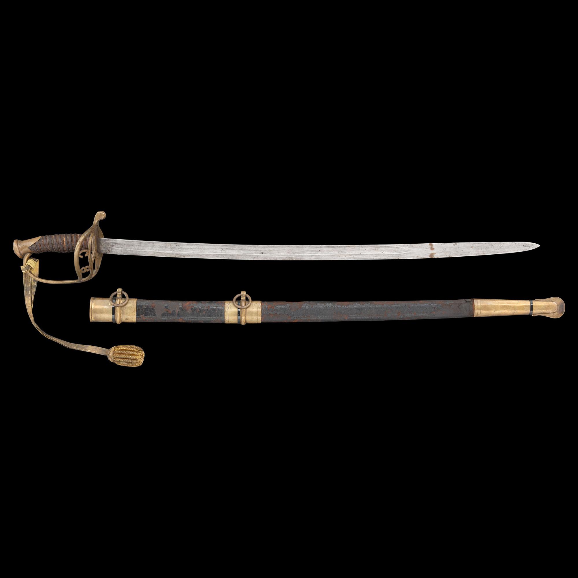 Thomas Leech & Company Floating CS Staff & Field Officers Sword with Replacement Scabbard