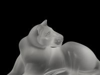 A Lalique Lion and a Lalique Lioness