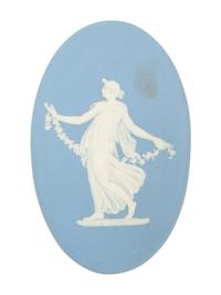 Two Wedgwood Blue Jasperware Items