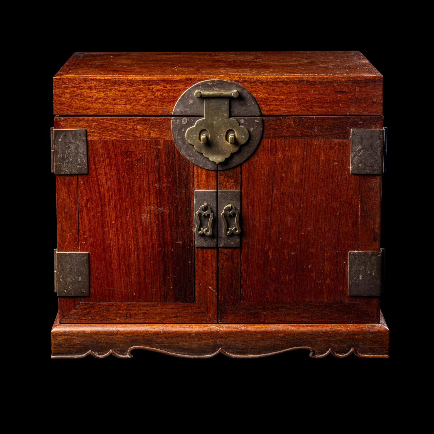 A Chinese Huali Wood Seal Chest
