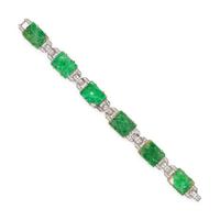 LACLOCHE FRÈRES, JADE AND DIAMOND BRACELET