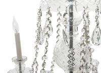A George III Style Cut Glass Six-Light Chandelier