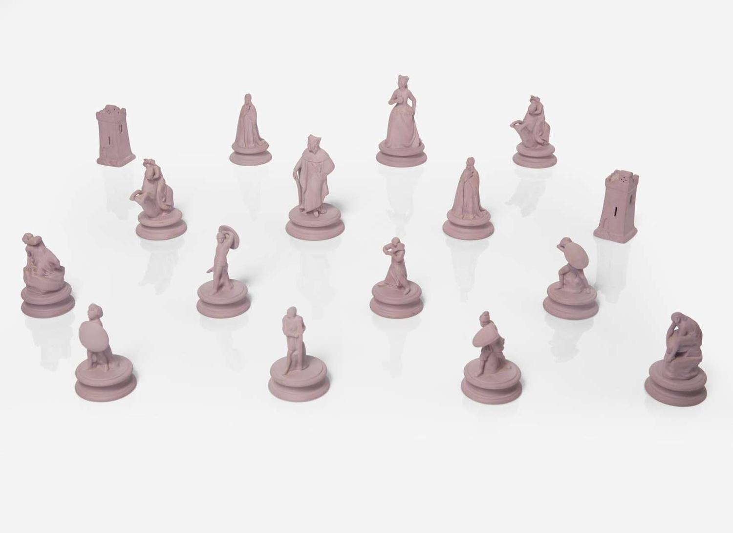 A Wedgwood Jasperware Chess Set, UK, 2006