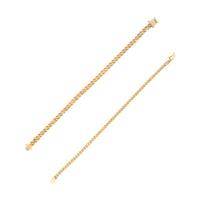 Two Yellow Gold Double Strand Rope Link Bracelets