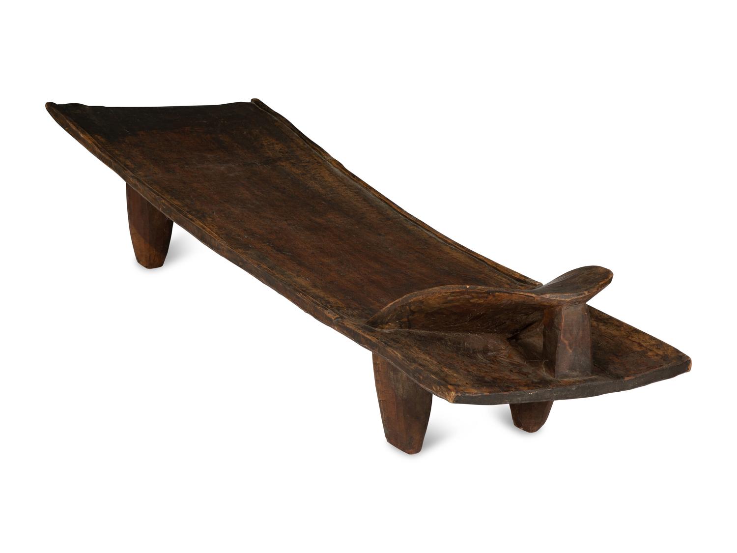 A West African Hardwood Bed and Work Bench