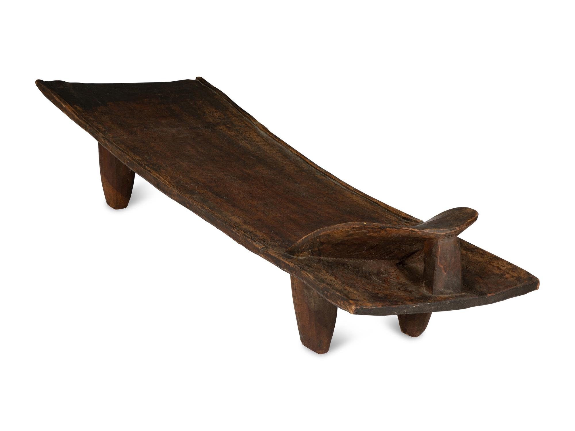 A West African Hardwood Bed and Work Bench