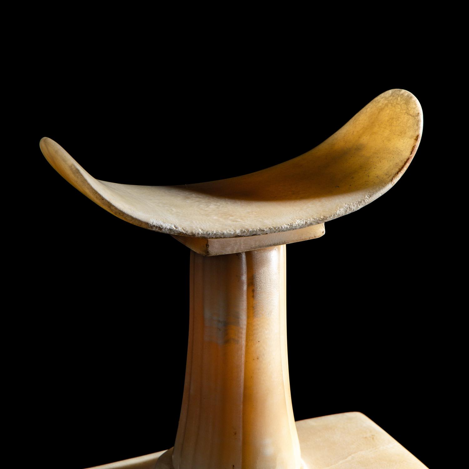 An Egyptian Alabaster Headrest