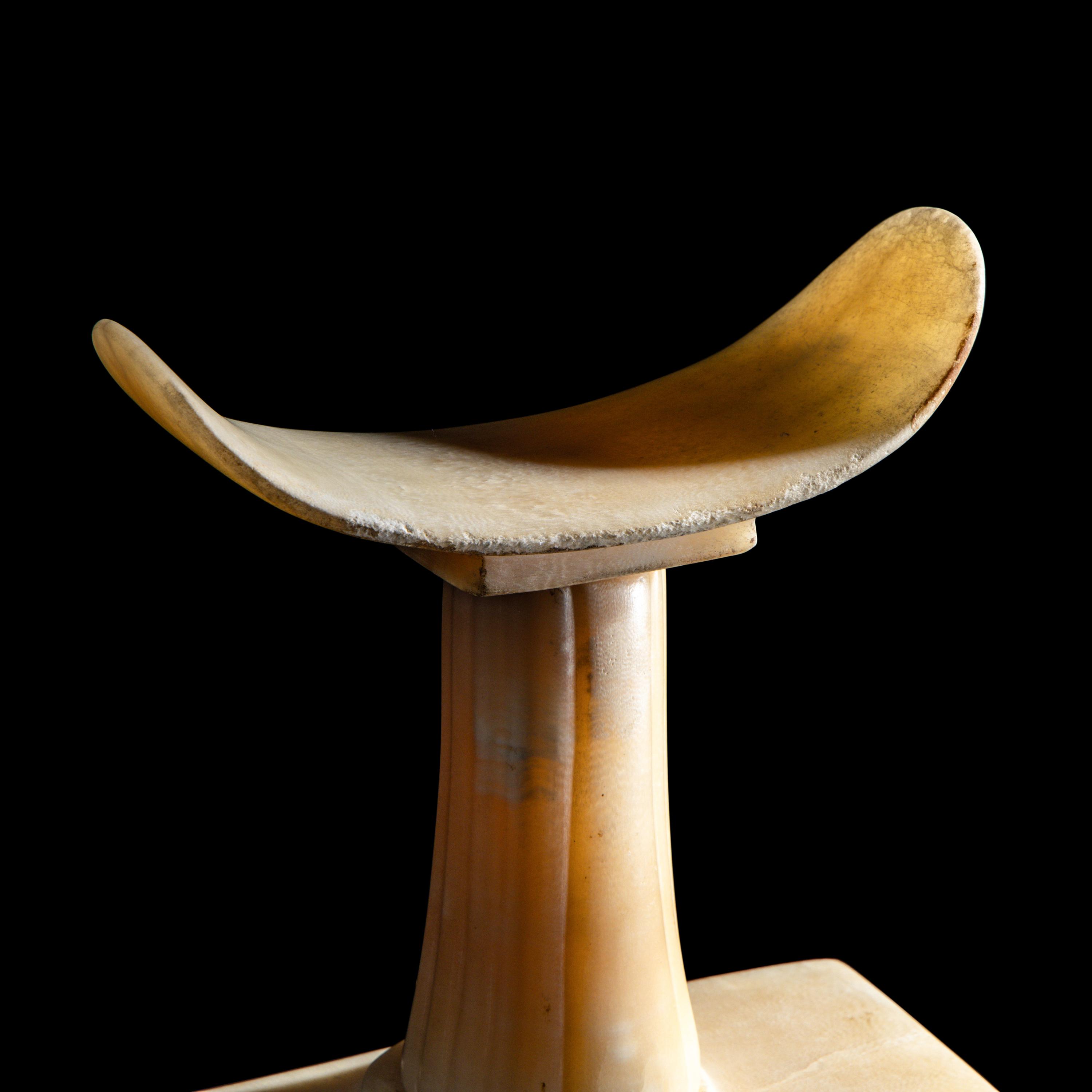 An Egyptian Alabaster Headrest