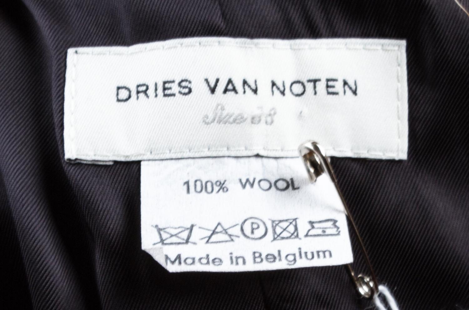 A Dries Von Noten Black Wool Wrap Vest, Size 38.