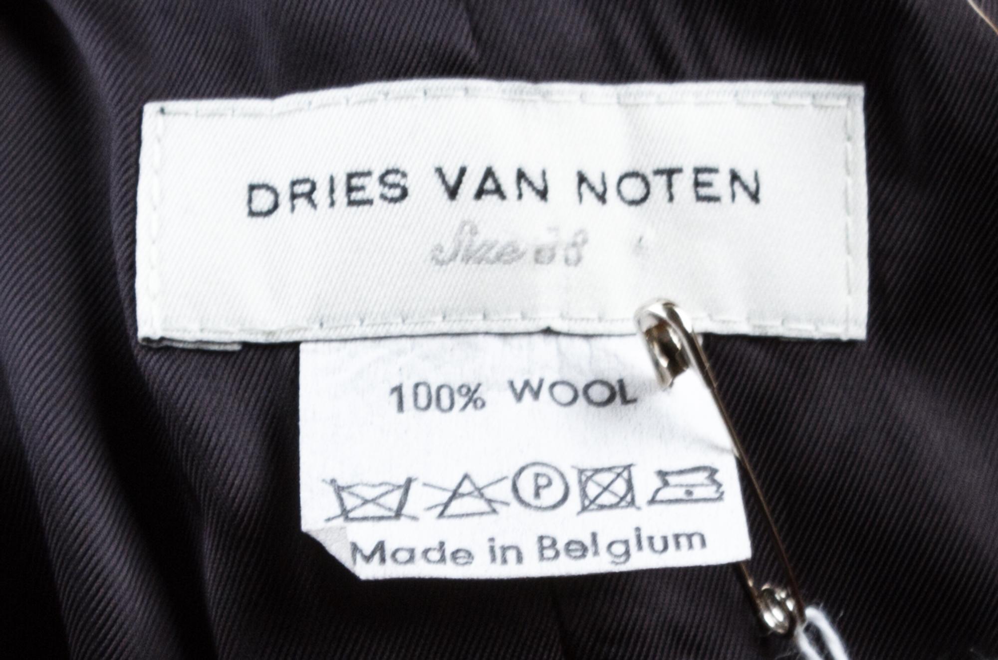 A Dries Von Noten Black Wool Wrap Vest, Size 38.
