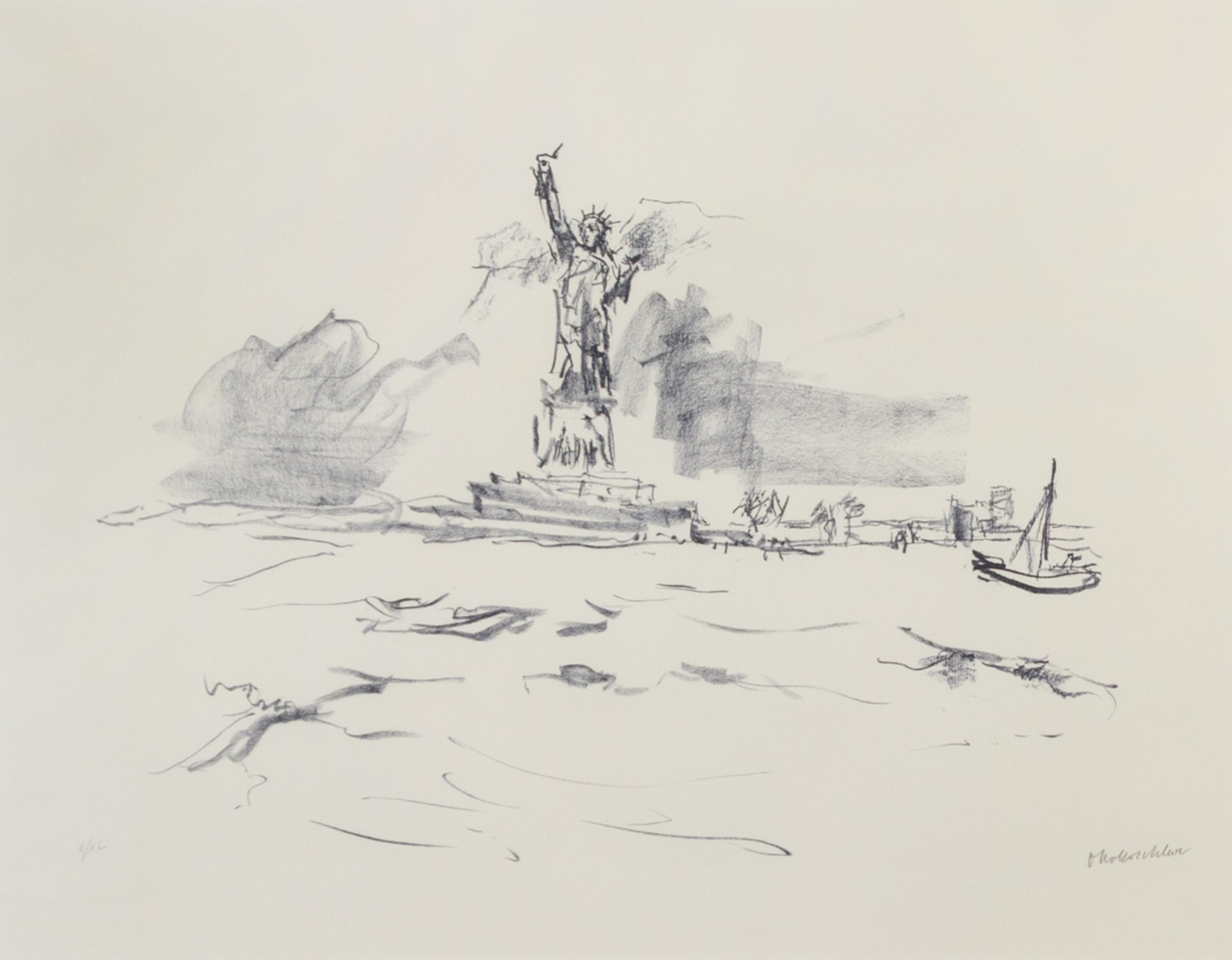 Oskar Kokoschka, (German, 1886-1980), Manhattan, 1967 (portfolio of 5)