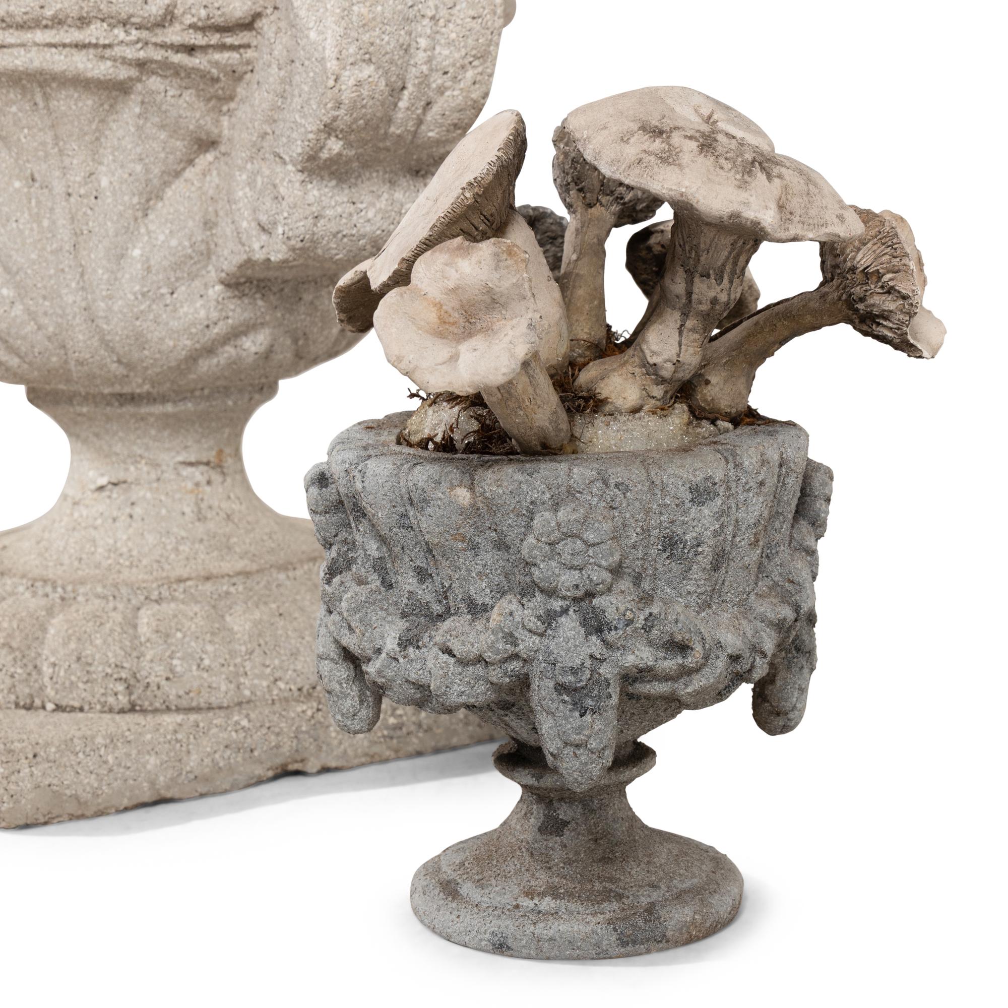 A Neoclassical Style Cast Stone Urn
