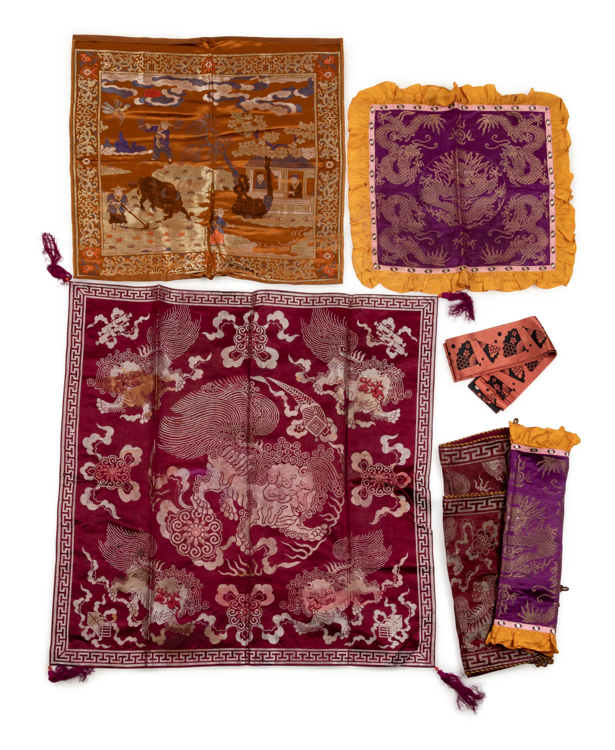 Twenty Five Chinese Embroidered Silk Panels