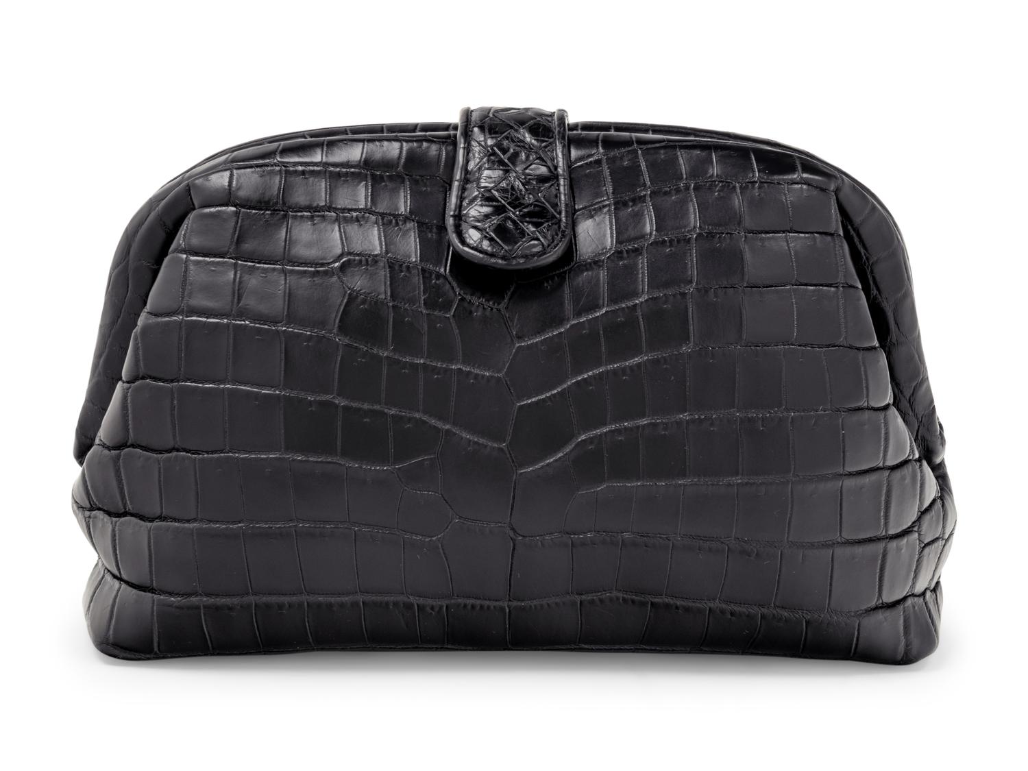 Bottega Veneta Crocodile "The Lauren 1980" Clutch, 2017
