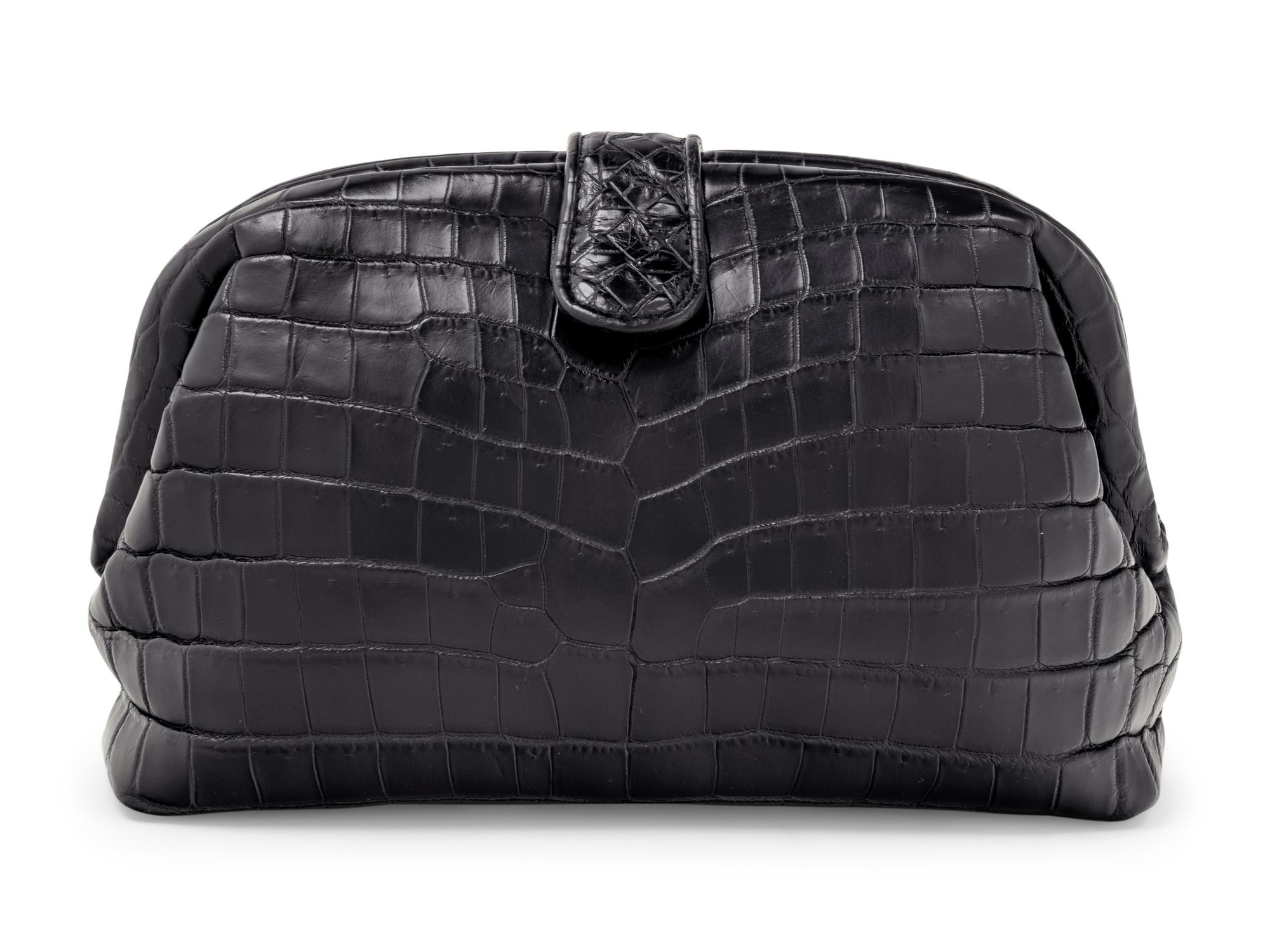Bottega Veneta Crocodile "The Lauren 1980" Clutch, 2017