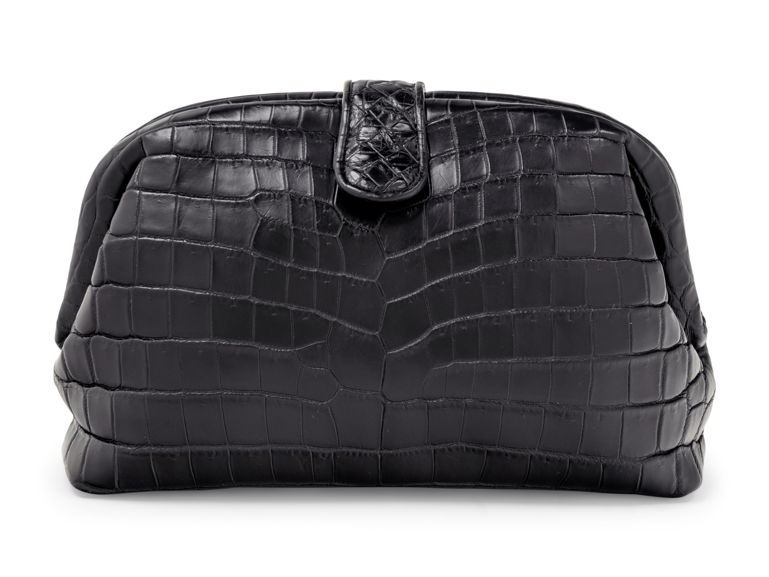 Bottega Veneta Crocodile "The Lauren 1980" Clutch, 2017